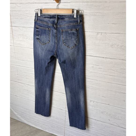 Driftwood Jeans Womens Size W27XL31 Classic Fit Medium Wash Distressed Raw Hem - Picture 14 of 16